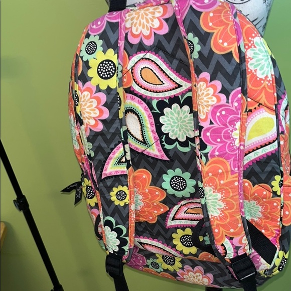 Vera Bradley Ziggy Zinnia Floral Multicolor Backpack - Picture 12 of 13